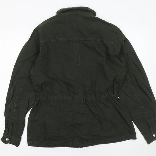 Next Women Green Cotton Anorak Jacket UK 10 Casual Spring Style