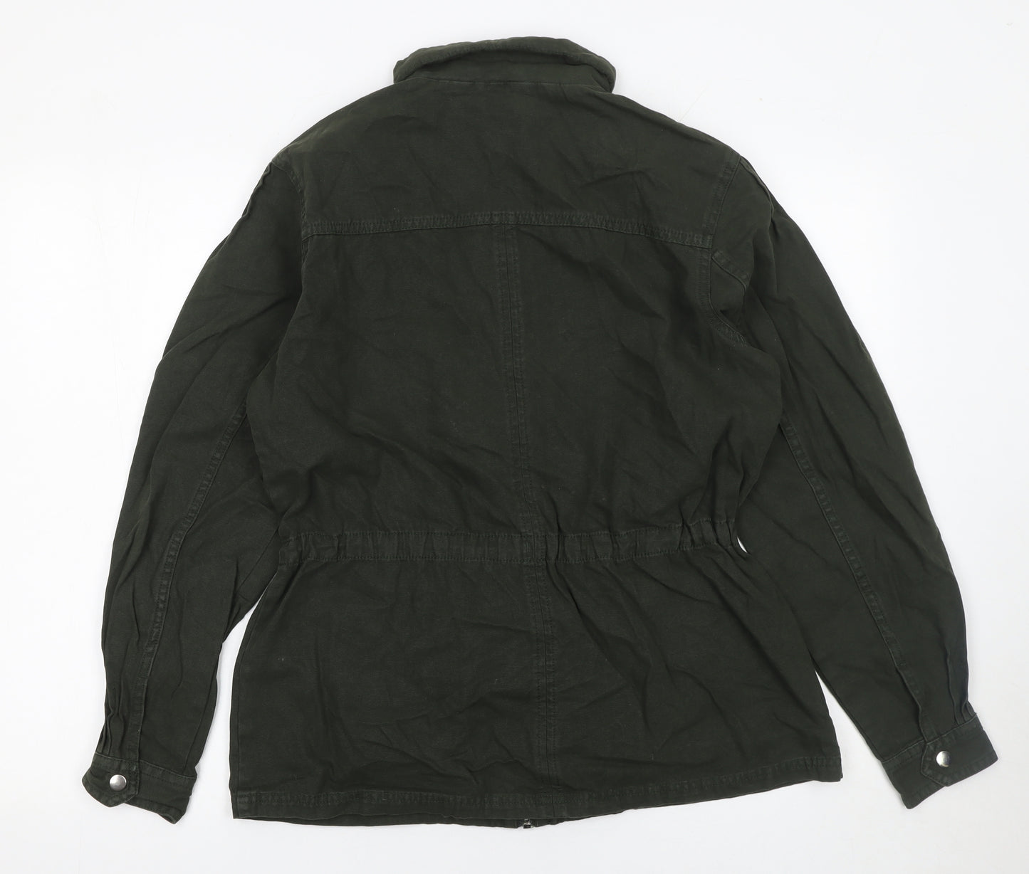 Next Women Green Cotton Anorak Jacket UK 10 Casual Spring Style