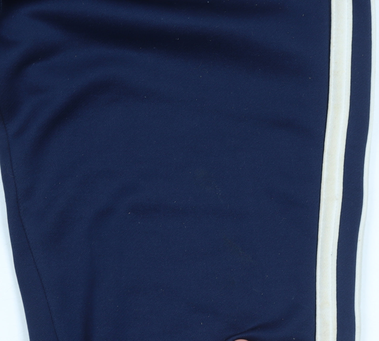 Adidas Womens Blue Jogger Trousers Size 8 Logo Stripe Sportswear