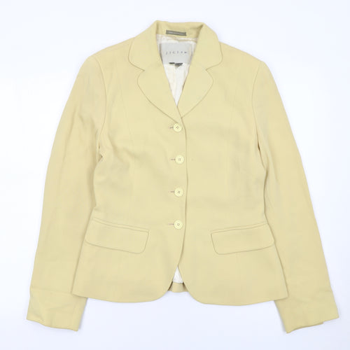 Jigsaw Womens Beige Size 12 Single-Breasted Blazer Jacket