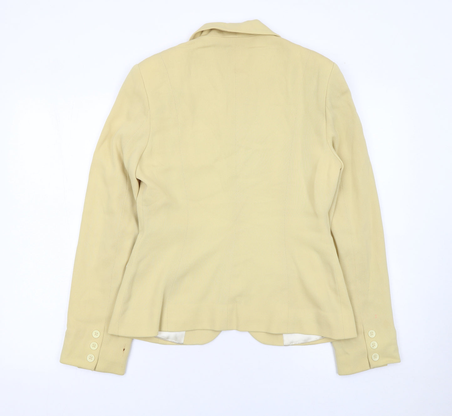 Jigsaw Womens Beige Size 12 Single-Breasted Blazer Jacket