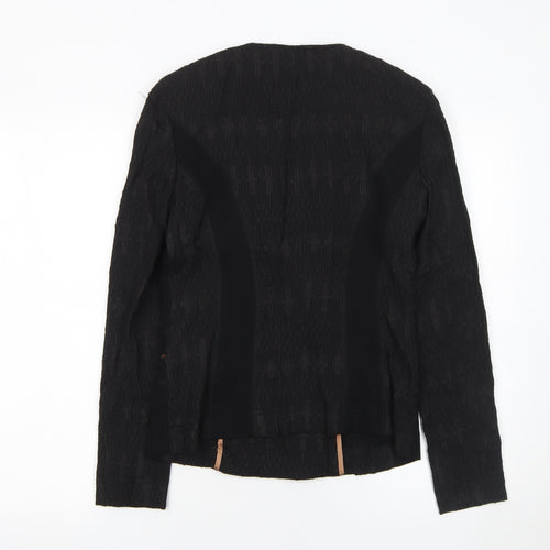 Kapalua Womens Black Slim Fit Biker Jacket Size 10