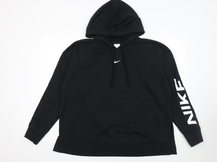 Nike Men's Black Dri-FIT Pullover Hoodie Large Cotton Blend