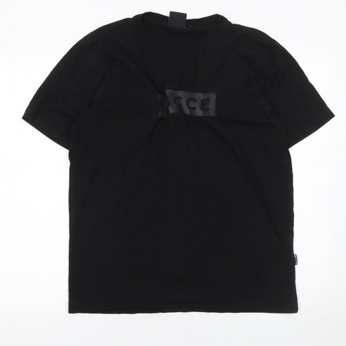 Nicce Men's Black Short Sleeve Cotton Logo T-Shirt Size S