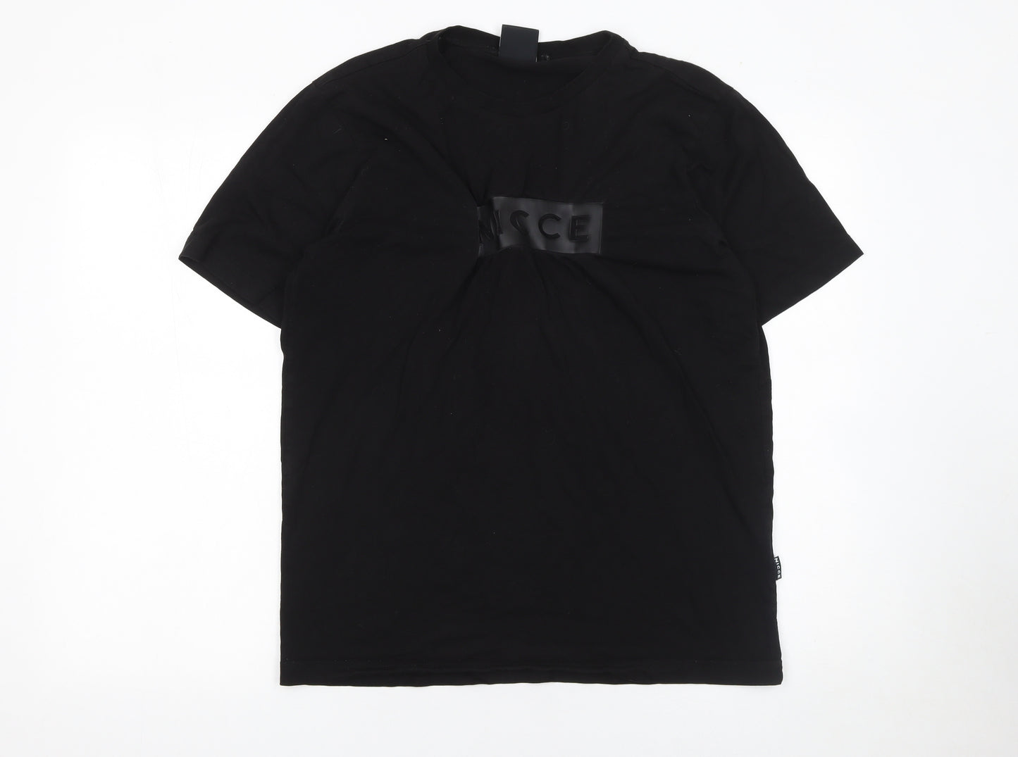 Nicce Men's Black Short Sleeve Cotton Logo T-Shirt Size S
