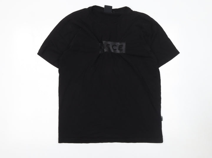 Nicce Men's Black Short Sleeve Cotton Logo T-Shirt Size S