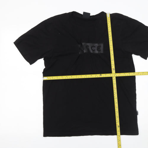Nicce Men's Black Short Sleeve Cotton Logo T-Shirt Size S