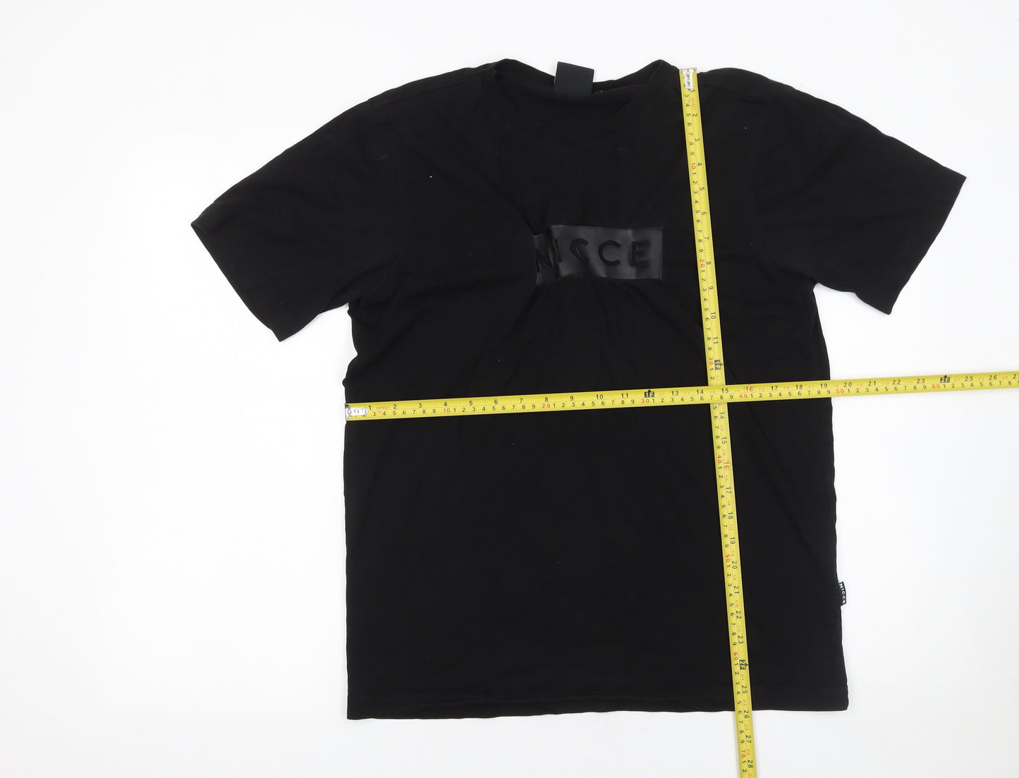 Nicce Men's Black Short Sleeve Cotton Logo T-Shirt Size S