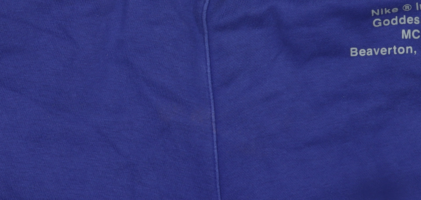 Nike Men's Blue Jogger Trousers Size S Elastic Waist Fleece