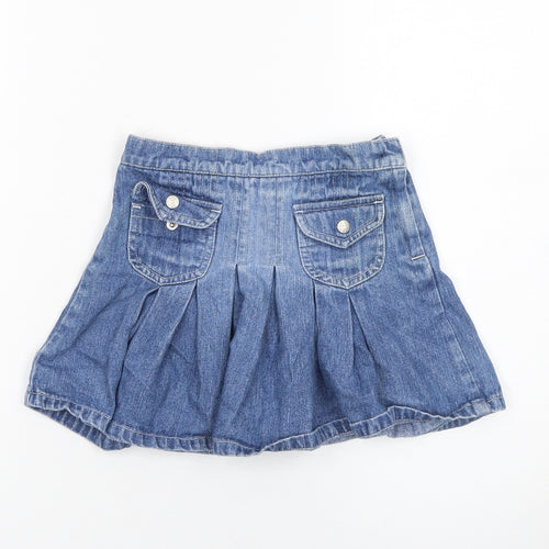 Girl2Girl Girls Blue Denim Pleated Short Skirt Age 6 Years