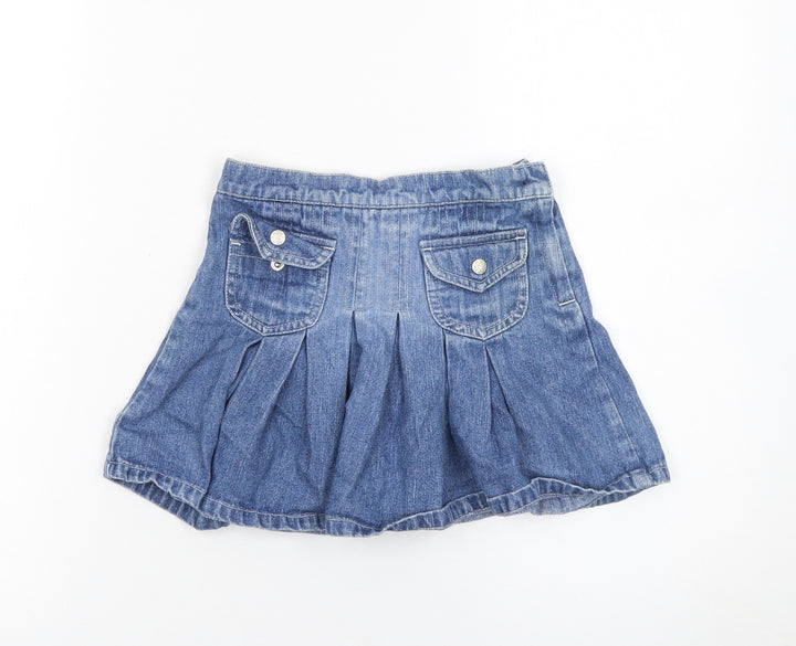 Girl2Girl Girls Blue Denim Pleated Short Skirt Age 6 Years