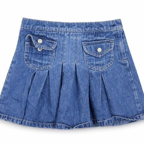 Girl2Girl Girls Blue Denim Pleated Short Skirt Age 6 Years
