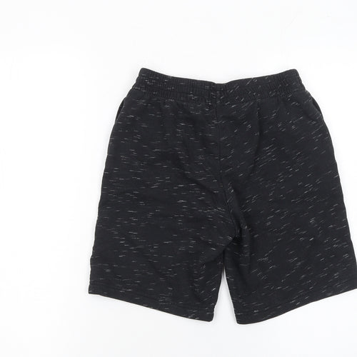 Adidas Boys Black Jersey Athletic Shorts 12 Years Elastic Waist Sportswear