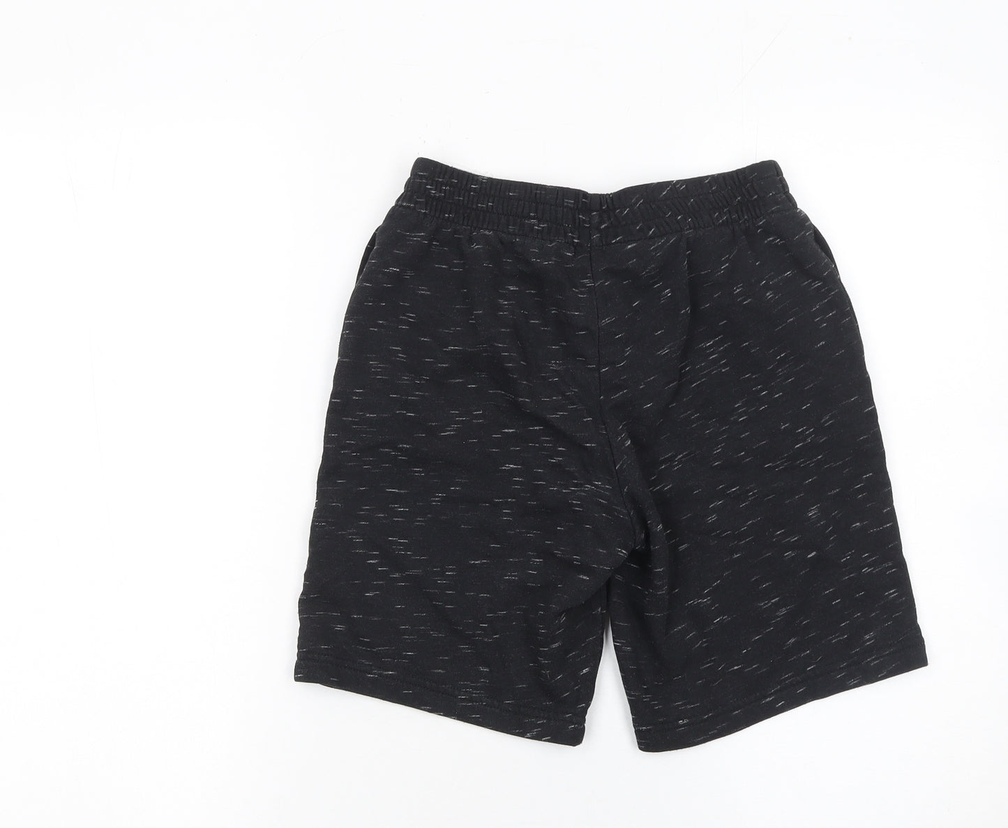 Adidas Boys Black Jersey Athletic Shorts 12 Years Elastic Waist Sportswear