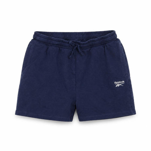 Reebok Girls Navy Blue Cotton Sweat Shorts 12-13 Years Elastic Waist