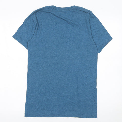 Space Needle Men’s Blue Graphic City Print Crew Neck T-Shirt Size S