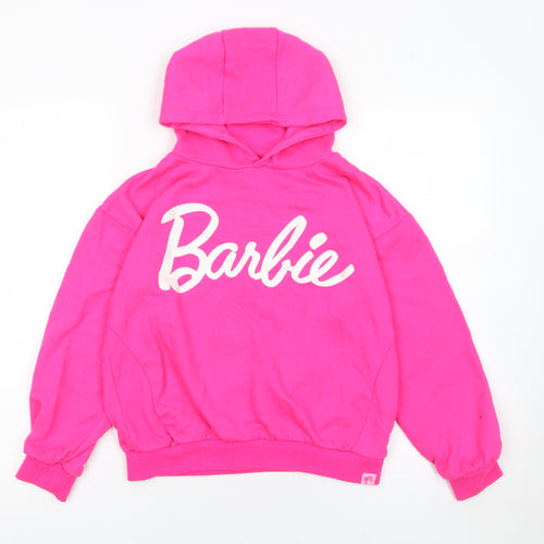 Barbie Girls Pink Hoodie 10-11 Years 146cm Cotton Blend Pullover