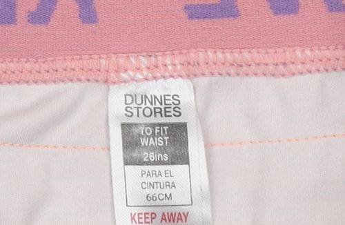 Dunnes Stores Girls Pink Biker Activewear Shorts 26in Waist
