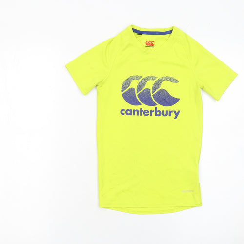 Canterbury Boys Yellow Short Sleeve Athletic T-Shirt 8 Years Sports Top