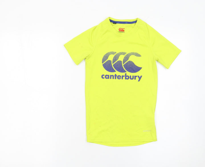 Canterbury Boys Yellow Short Sleeve Athletic T-Shirt 8 Years Sports Top