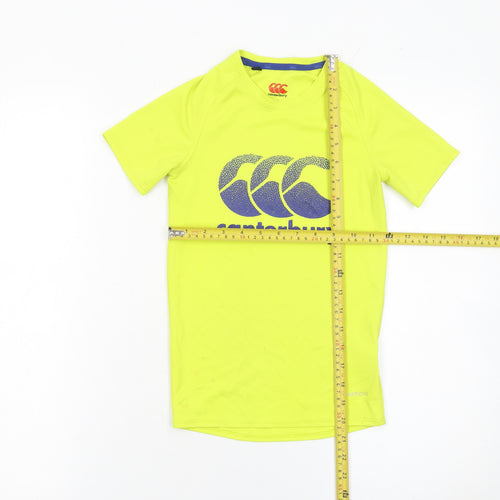 Canterbury Boys Yellow Short Sleeve Athletic T-Shirt 8 Years Sports Top