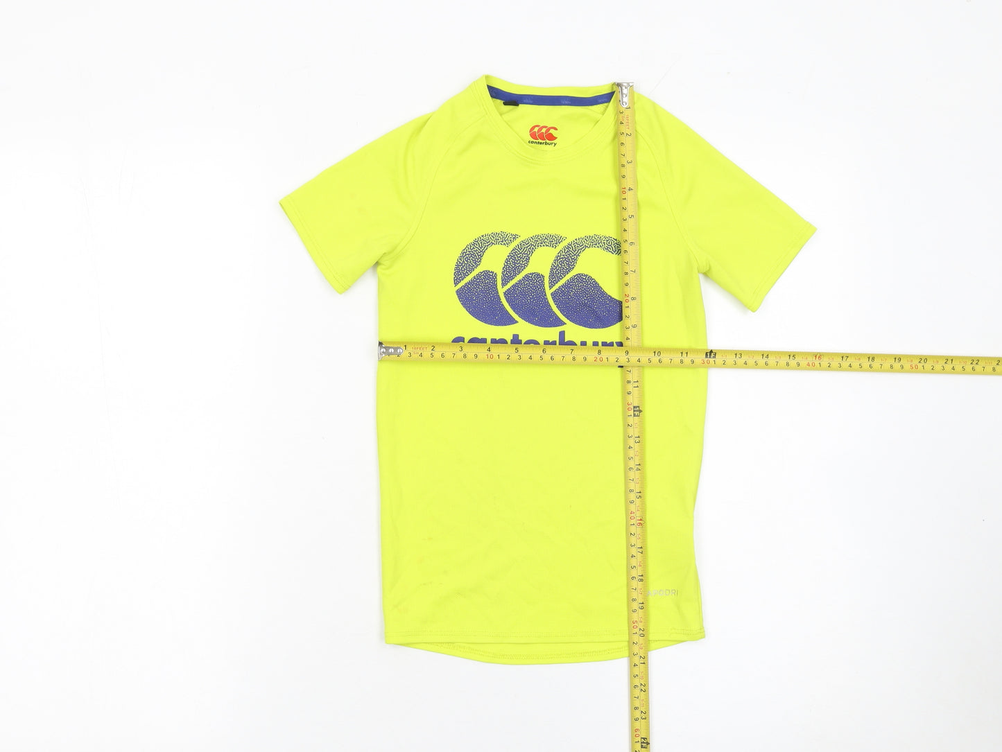 Canterbury Boys Yellow Short Sleeve Athletic T-Shirt 8 Years Sports Top
