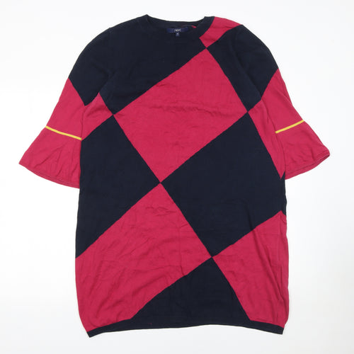 Next Women’s Argyle Knit Shift Dress Multicoloured Size 18