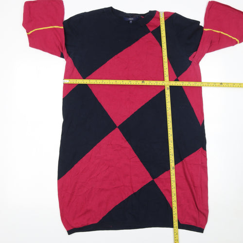 Next Women’s Argyle Knit Shift Dress Multicoloured Size 18