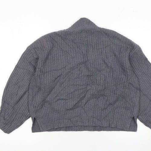 River Island Women's Grey High Neck Knit Jumper Size S
