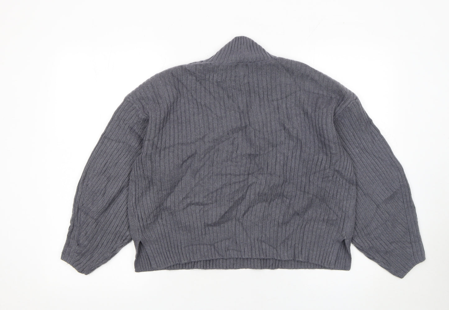 River Island Women's Grey High Neck Knit Jumper Size S