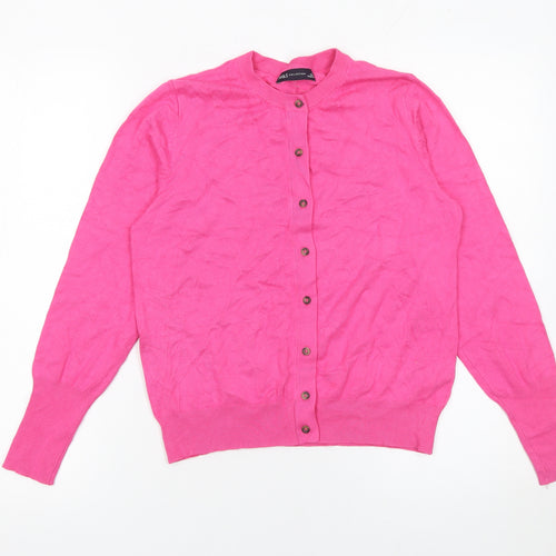 Marks and Spencer Women Bright Pink Cardigan UK 10 Viscose Blend