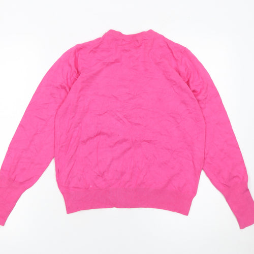 Marks and Spencer Women Bright Pink Cardigan UK 10 Viscose Blend