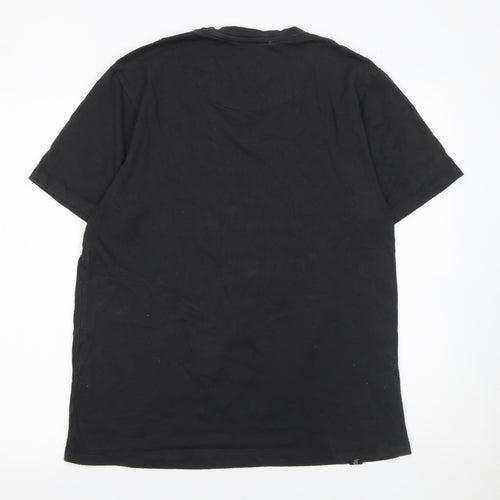 Diesel Men's Black Cotton Crew Neck Short Sleeve T-Shirt XL