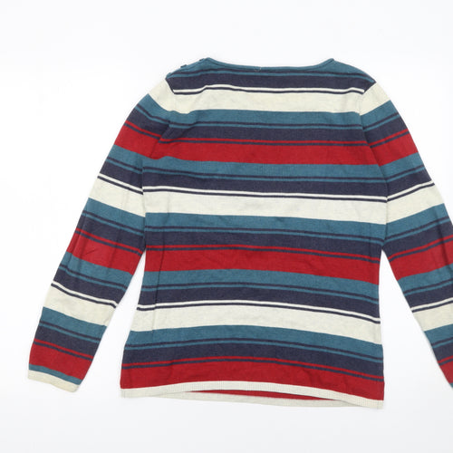 Seasalt Cornwall Women’s Multicoloured Stripe Cotton Jumper Size 10