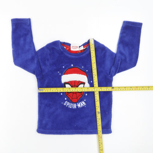 Marvel Boys Blue Spider-Man Christmas Fleece Pyjama Top 3-4 Years