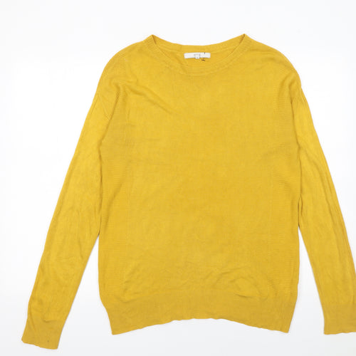 Next Women’s Yellow Acrylic Crew Neck Long Sleeve Jumper Size 10