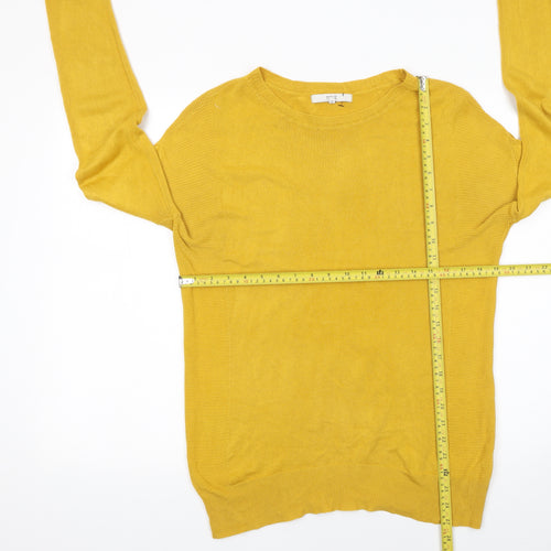Next Women’s Yellow Acrylic Crew Neck Long Sleeve Jumper Size 10