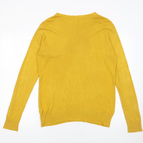 Next Women’s Yellow Acrylic Crew Neck Long Sleeve Jumper Size 10