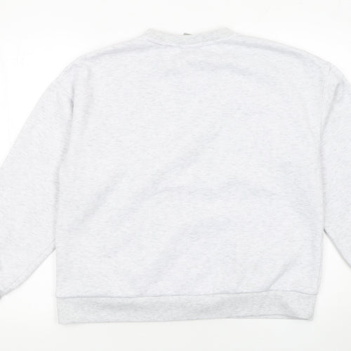 Disney Women Grey Mickey Mouse Sweatshirt Size S 10-12 Pullover