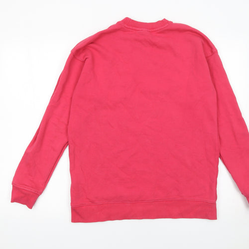 Adidas Women's Pink Crew Neck Pullover Sweatshirt UK 8