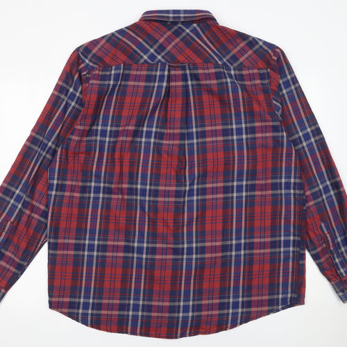 James Pringle Men’s Red Plaid Button-Down Long Sleeve Shirt XL