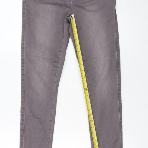ONLY Women Grey Skinny Jeans M/32 Cotton Blend Stretch Denim