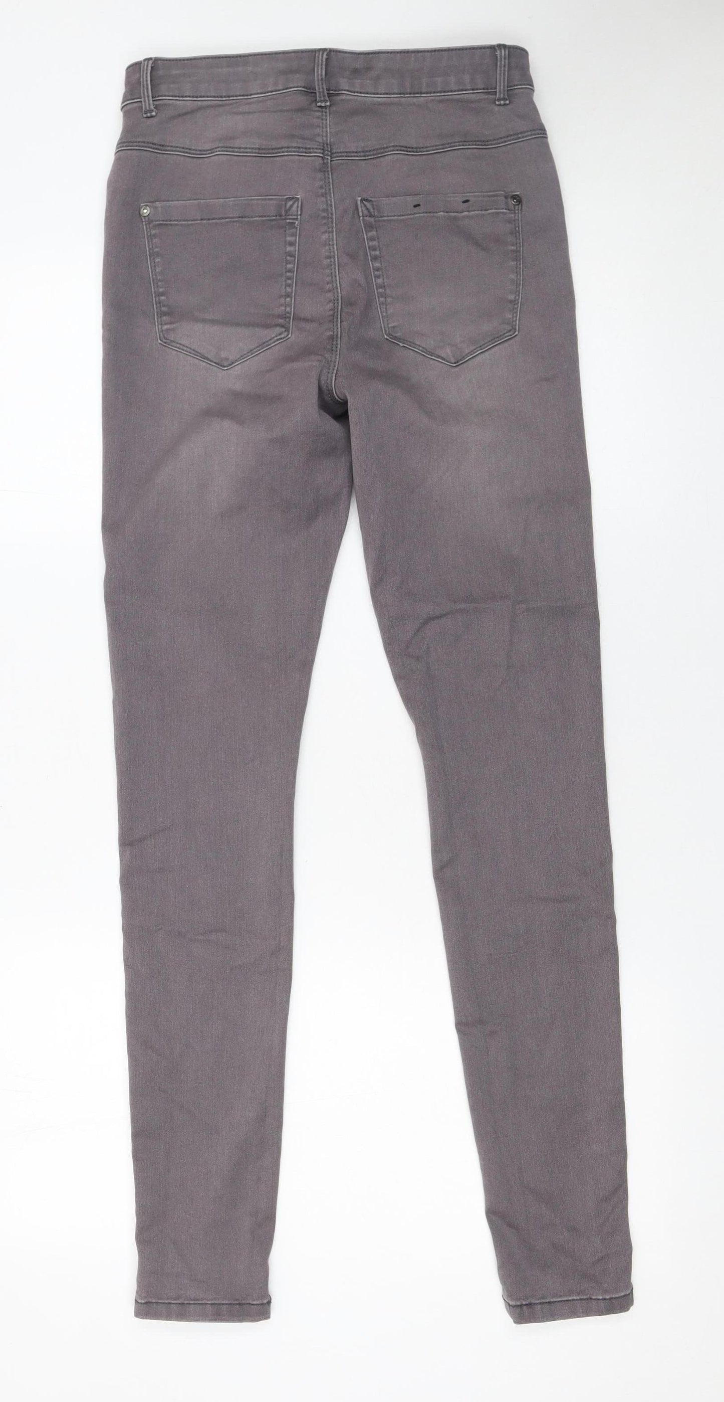 ONLY Women Grey Skinny Jeans M/32 Cotton Blend Stretch Denim