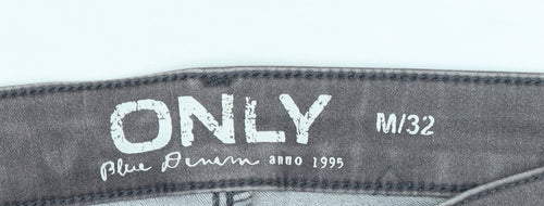ONLY Women Grey Skinny Jeans M/32 Cotton Blend Stretch Denim