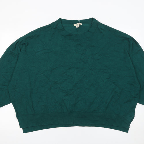 Oasis Women’s Green Crew Neck Relaxed Pullover Jumper 3XL