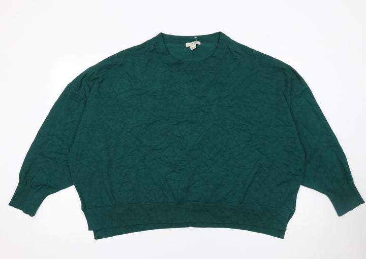 Oasis Women’s Green Crew Neck Relaxed Pullover Jumper 3XL