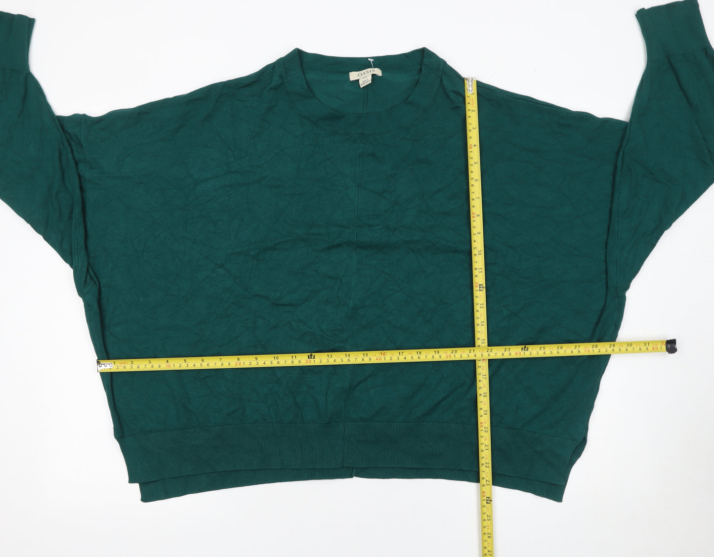 Oasis Women’s Green Crew Neck Relaxed Pullover Jumper 3XL