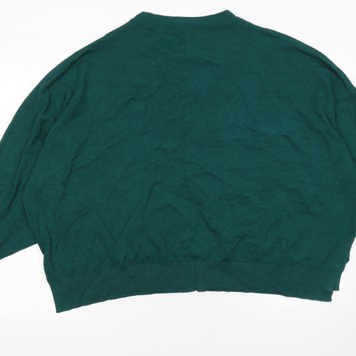 Oasis Women’s Green Crew Neck Relaxed Pullover Jumper 3XL
