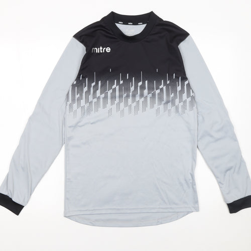 Mitre Men's Grey XS Long Sleeve Football Jersey Top