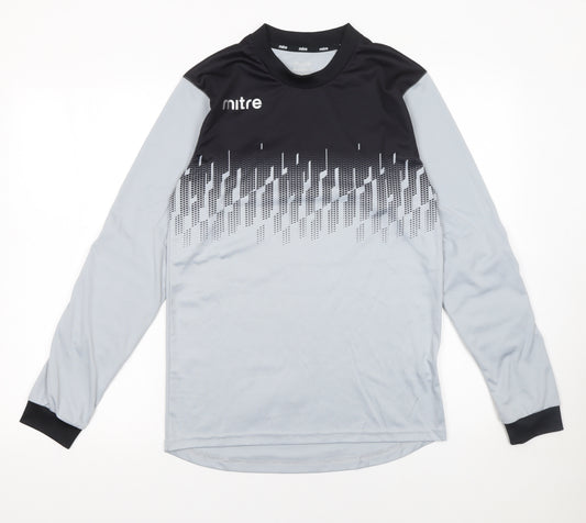 Mitre Men's Grey XS Long Sleeve Football Jersey Top